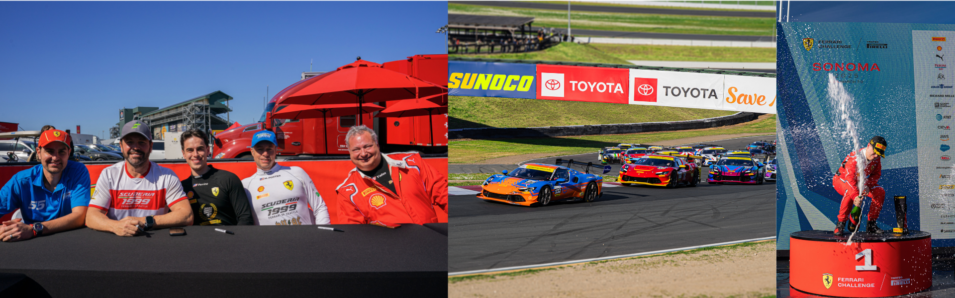 various people in celebration